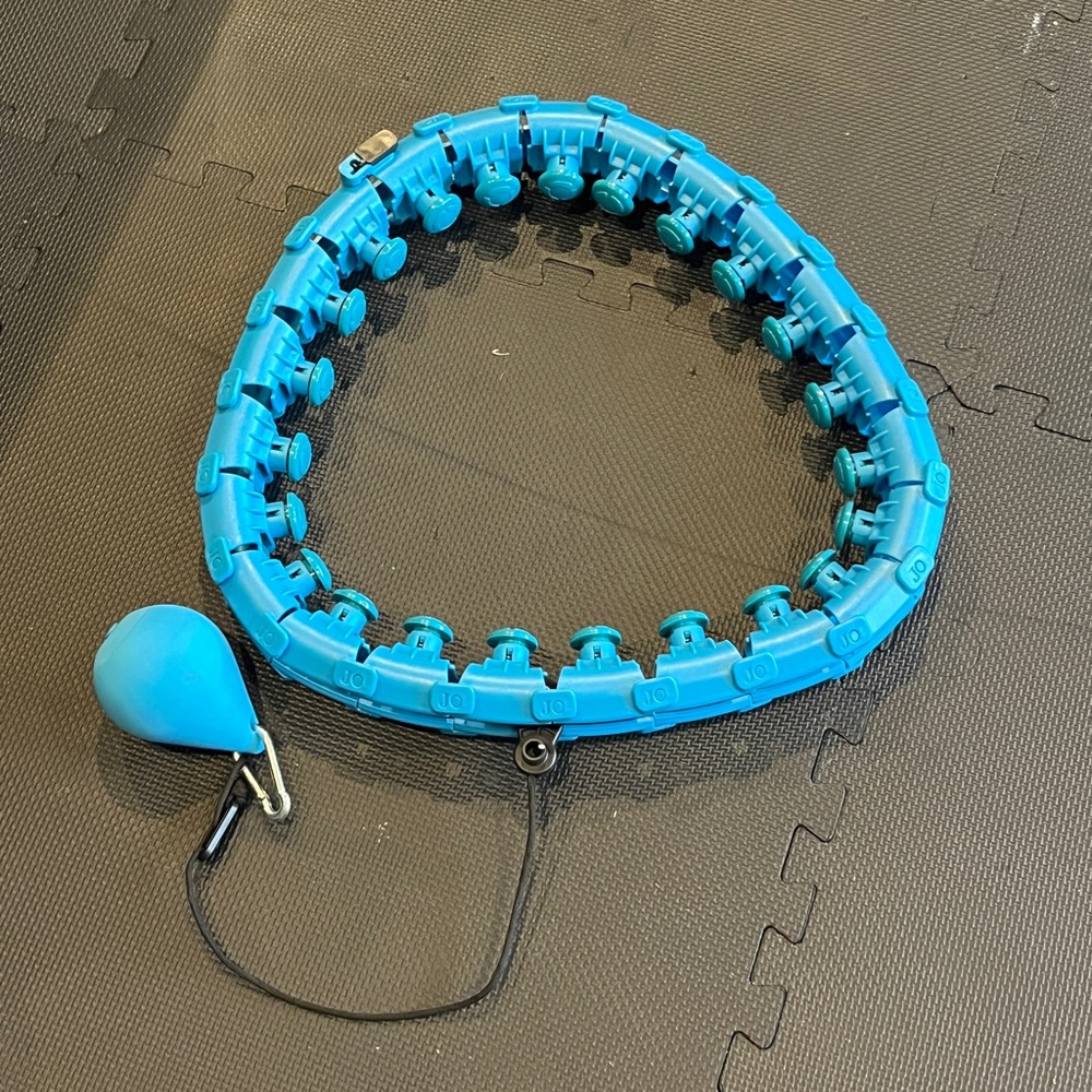 ProBody Pilates Blue Weighted Hula Hoop Exercise Fitness 31" - 51"